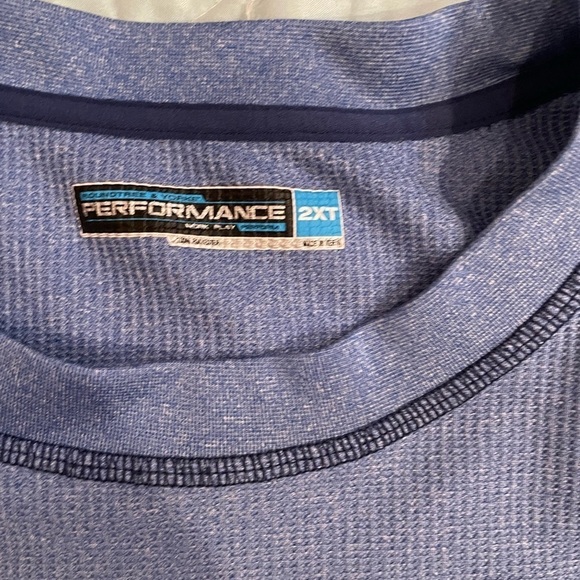 *3/$15 Roundtree & Yorke Light Blue Henley 2XT GUC - Picture 5 of 7